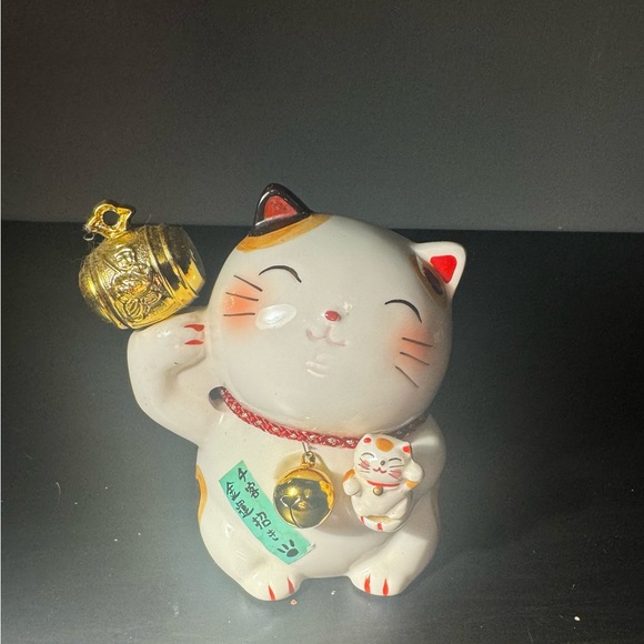 Coin bank Maneki neko Japanese Lucky cat Uchide no Koduchi Mino yaki Japan - Picture 8 of 8